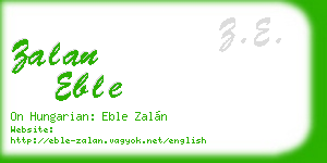 zalan eble business card